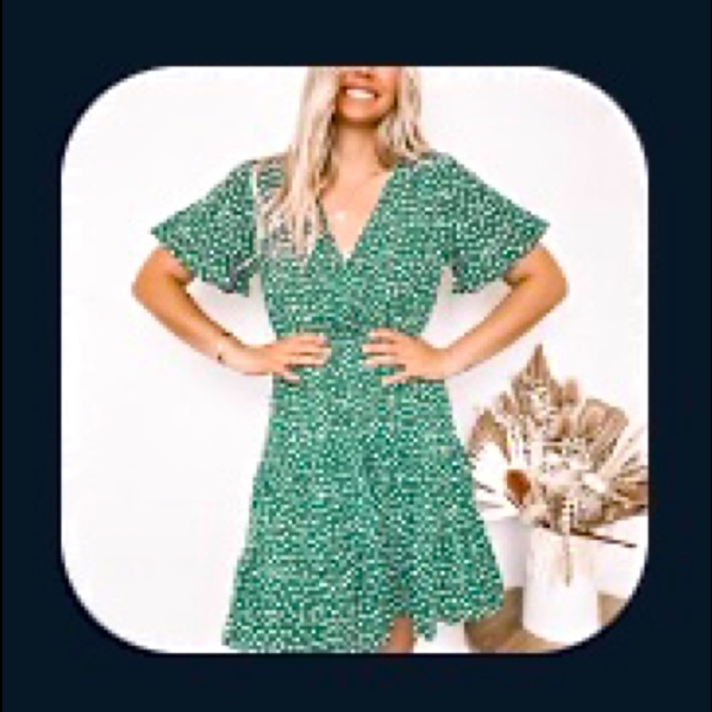 Esther&CO Destiny Dress Floral Green